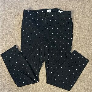 GAP Black Ankle Pants with White Dots